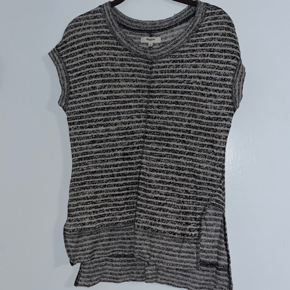 Madewell Striped Short Sleeve Sweater Size XS - Picture 2 of 5